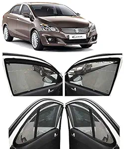 AUTOFACT Magnetic Window Sun Shades for Maruti Suzuki Ciaz -Set of 4 - with Zipper