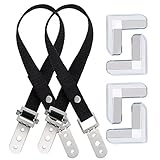 Anpro Anti-Tip TV and Furniture Straps (2 Pack), High Quality Heavy Duty Strap with All Metal Parts , Flat Screen TV/Furniture Mounting Hardware Included -Black