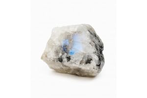 Pandiui23 100 gramów 1 naturalny surowy kamień księżycowy 6-7 cm - naturalny kryształ, kamień szlachetny - czakry Reiki równoważenie metafizyczne - surowy kamień (kamień księżycowy, 100 g)