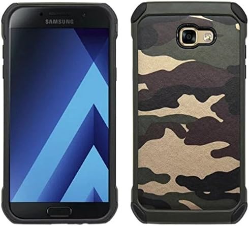Galaxy A7 2017 Case,Samsung galaxy A7 2017 Camo Case Defender Shockproof Drop proof High Impact Armor Plastic and Leather TPU Hybrid Rugged Camouflage Cover Case for for Samsung Galaxy A7 2017 - Camo Green