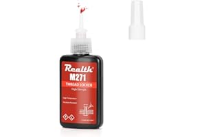 Realth Threadlocker M271 Adhésif de freinage de filetage 50ml Produit d'étanchéité de fente haute résistance pour l'étanchéité des boulons et écrous métalliques et la prévention de la rouille(M271)