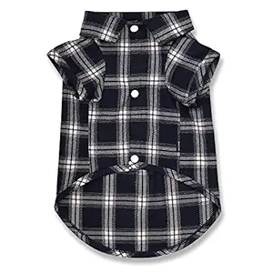 Koneseve Dog Shirt, Pet Plaid Shirts Polo Clothes T-Shirt, Sweater Bottoming Shirt Soft for Small Dog Cat Puppy Grid Apparel Cozy Adorable Halloween,Christmas Costumes { Blue#1; S/Small }