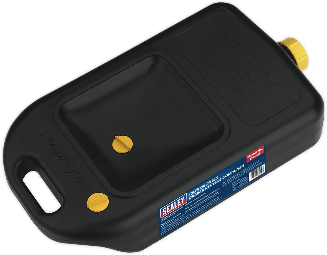 Sealey Drp07 Oil/Fluid Drain And Recycle Container 10Ltr, Black