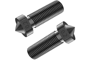 HZADY 2 uds E3D Volcano Boquilla de Acero Duro latón M6 Hilo 3D Impresora Hotend Volcano Boquilla 0,2mm-1,2mm Compatible con filamento de 1,75mm (Color : Hard Steel, Size : 2pcs 0.2mm 1.75mm)