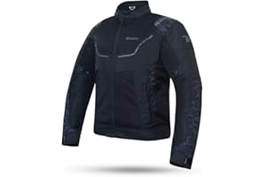 DEGEND BREEZE | Veste de Moto d'Été pour Hommes | Veste Moto Imperméable avec Protection des épaules et des coudes - Veste Coupe Vent et Légère - Homologué CE - Accessoires de Moto