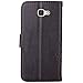 Galaxy J5 Prime Leather Case,Galaxy J5 Prime Floral Wallet Case,Leeook Card Slots Pu Leather Magnetic Closure Bookstyle Elegant Retro Pressed Flower Strap Flip Wallet Proective Case Cover with Stand for Samsung Galaxy J5 Prime+1x Black Stylus-Flower,Black