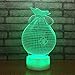 Produktbild Yoppg 3D Illusion Lampe Led Nachtlicht Touch-Schalter 7 Farben Schreibtisch Optische Illusions Lampen Usb Or Batterie Betrieben Kind Weihnachtsgeschenk Beutel