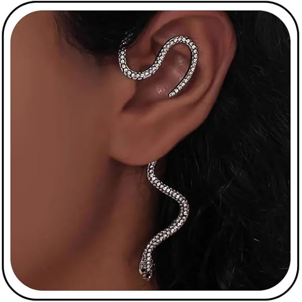 YienDoo Boucles D'oreilles Pendantes Punk Serpent En Argent - Boucles D' Oreilles Pendantes Vintage En Forme De Serpent - Boucles D'oreilles Pendantes Gothiques En Forme De Cobra - Bijoux Pour Femmes