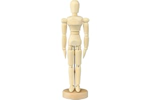 ZYWQ Mannequin Body, Wooden Manikin Body Drawing Mannequin Artist Manikin with Stand and Flexible Joints for Decoration Sketching & Painting (5.5")