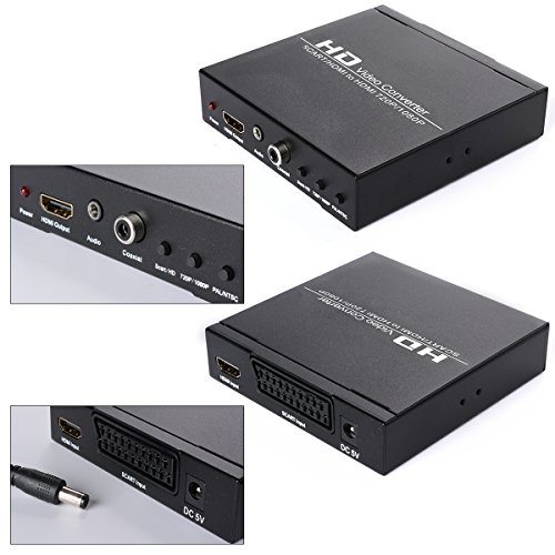 1x SCART / HDMIzu HDMI Video Converter Box 1080P Scaler 3,5 mm Coaxial Audio AH035 - 4