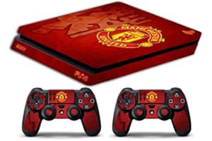 GAMESMONKEY Skóra Kompatybilny dla Ps4 SLIM - limitowana edycja DECAL COVER ADESIVA Slim BUNDLE (Manchester United Piłka nożna)