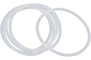 X AUTOHAUX Silicone O-Rings, 80mm OD 72mm ID 4mm Width VMQ Seal Gasket for Compressor Valves Pipe Repair, White, Pack of 5