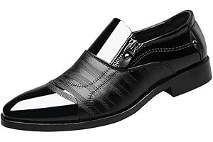 FRAUIT Scarpe Uomo Eleganti Mocassini Lucide Scarpe Uomini Elegante Senza Lacci Loafers Men Sneakers Ragazzo Pelle Basse Scarpe da Barca Scarpe Antinfortunistica Uomo Leggere Traspiranti