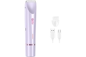 ‎APODESS Intimate Shaver for Women, 2025 New 2-in-1 Dual Head Shaver Shaver, Women's Shaver Electric with USB Charging Status for Body, Pubic and Nose (Purple)