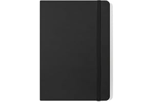 Silvine A5 Executive Soft Feel Notebook Black. 160 Pages (80 Sheets) Ruled 7mm feint. Ref 197BK (148 x 212mm), 391133