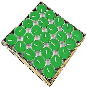 Neevaza Wax Tealight, Smokeless Candle, (10gm), Green Color - Set of 100