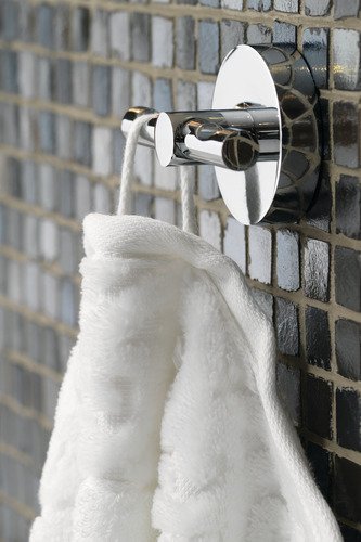 tesa Premium-Haken, selbstklebend, hält bis zu 8kg, rund, glänzend - 3