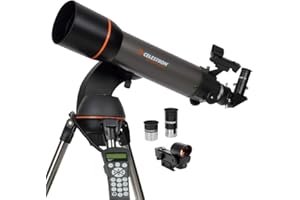 Celestron 22096 NexStar 102SLT Télescope informatisé réfracteur portatif - Avec trépied réglable, monture altazimutale mono-bras, accessoires et logiciel « Starry Night » gratuit, gris / noir
