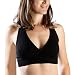 Soft French Terry Nursing Sleep Bra for Maternity / Breastfeeding (Large, Black)