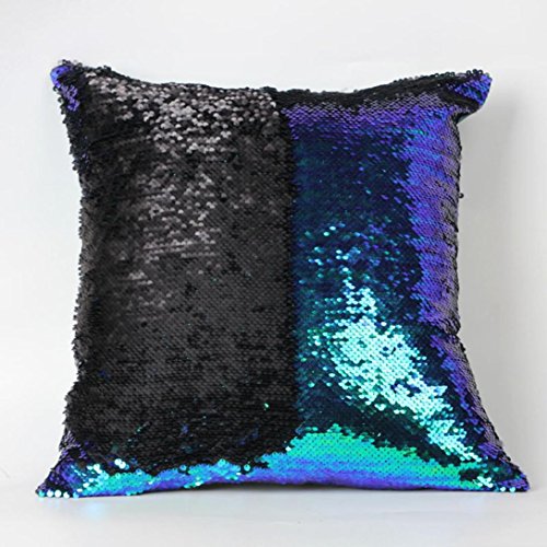 Ularma 2-Farben Pailletten 40cm*40cm Kissenhülle Funkelnde Dekokissenhülle Sofakissen Hülle (4G) - 2