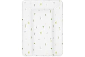 Bonky® Matelas à Langer Bebe souple 70x50 cm - Matelas à langer epais lavable - pour garçons et filles - Certifié Öko-Tex - Imperméable - Botanique - 50x70 cm