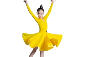 YXYJLB Mädchen-Latein-Kleider, Tanz-Ballsaal-Tanzkleid, Tangorock, Standard-Salsa-Tanzwettbewerb, Party-Kleider, Tanzpraxis-Kostüme