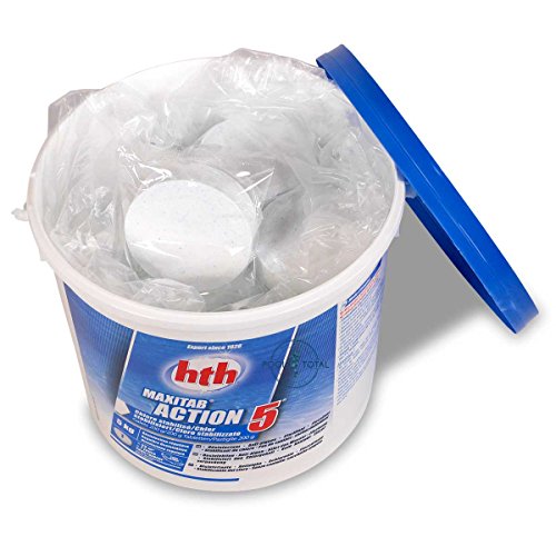 HTH 200g Multifunktions Chlortabletten 5,0 kg Eimer – 5 Wirkungen in einem Produkt - 2
