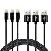 Produktbild Nylon Kabel 3*2m Ladekabel für iPhone Verbindungskabel Lightning haltbar Datenkabel für Apple iPhone X/8/8 Plus/7/6 Plus/7/6 /5/5S/6S, iPad 4 iPad Mini/Air Arbeitet mit neuesten iOS-Update (SCHWARZ)