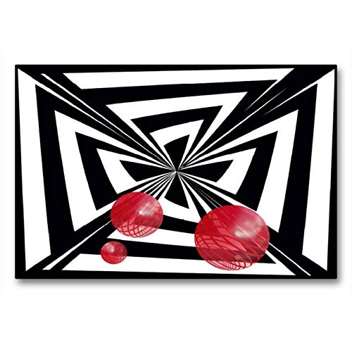 Calvendo Premium Textil-Leinwand 90 cm x 60 cm quer, EIN Motiv aus dem Kalender SCHWARZ, WEIß, ROT | Wandbild, Bild auf Keilrahmen, Fertigbild auf echter Leinwand, Leinwanddruck Kunst Kunst