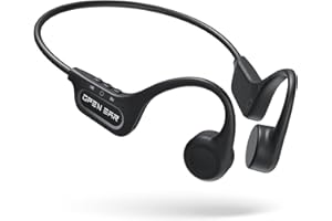 Jumpeak Bone Conduction Headphones, Upgraded Bluetooth 5.3 Wireless Headphones, Open-Ear Sports Earphones with Mic, Waterproof Wireless headset for Sports, Running, Gym, Hiking, Cycling, Color Black