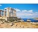 Produktbild Puzzle 1000 Teile -" Kap Sounion / Sunion - Griechenland " - Foto - Tempel am Meer -Attika - Capo Colonne - Kap der Säulen - Natur Landschaft / Panoramapuzzle - romantisches Bild - Poseidontempel - Poseidon / Tempelanlagen - Kap Athen