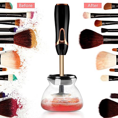 Electric Makeup Brush Cleaner and Dryer Kit (New Version 2018) Quick 20 Sec Clean and Dry ALL Make Up Brushes - by UniqueStyle