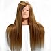 22 Inch 60% Real Hair Training Head Mannequin For Hairdressing & Make Up + Clamp