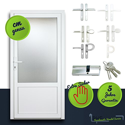 Preisvergleich Produktbild individuelle Nebeneingangstür (nach Maß, glatt, NEU, PVC, weiß, alles inklusive)