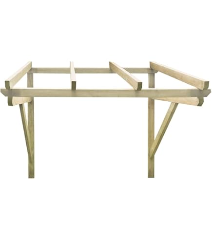 Tettoia In Legno Per Porta D'Ingresso - 200x100x100 Cm In Pino Impregnato, Per Esterni - Foto 12