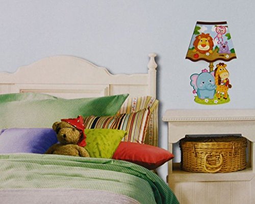 Wandsticker mit Licht „Dschungeltiere“: Mit Glitzer-Lampenschirm - 4