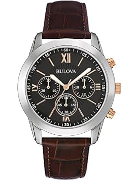 Bulova Herren-Armbanduhr Promo Line Analog Quarz Leder 98A142