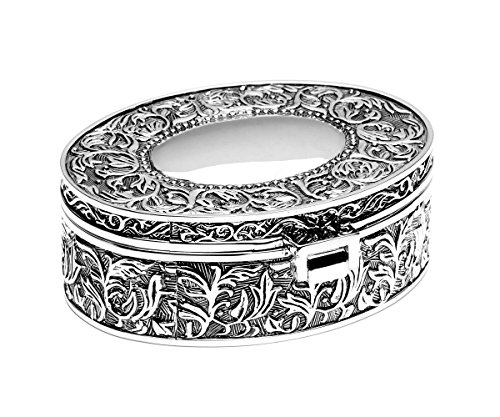 EDLE SCHMUCKSCHATULLE SCHMUCKKASTEN SCHMUCKKÄSTCHEN SCHMUCK BOX DOSE SILBER SAMT + BRILLIBRUM® FLYER - 4