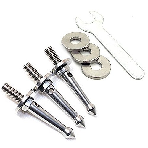 FIRST2SAVVV 3 Stück Edelstahl Felsklauen Einbeinstativ Spikes Fuß Set für Stativ (zB für Bogen Manfrotto Gitzo Stative)-LLX-JD-DM-01