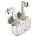 Baseus Bowie E17 Wireless Earbuds Bluetooth 5.3, In-ear Headphone, ENC Mics Noise Cancelling Headset, 25H Play Time Fast Charging, 12mm Large Driver, Low Latency Earphone for Gaming, Calls (White)