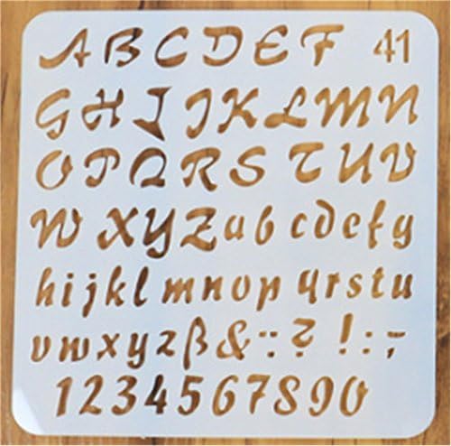 5x5 inch Journal Cards Stencils,♣Buyby Handmade DIY Drawing Template Painting Planner (#41)