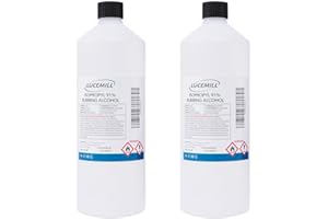 LUCEMILL 2 Litre (2 x 1L) Isopropyl Rubbing Alcohol 91% First Aid Antiseptic Liquid