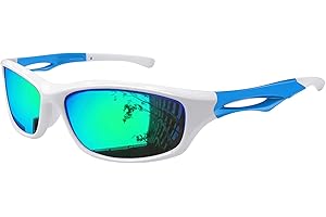 Joopin Lunettes de Soleil Sport Polarisées pour Homme et Femme Lunettes de Soleil Cyclisme pour Course à Pied, Pêche, Moto, Golf, Randonnée et Les Sports de Plein Air UV400 Protection