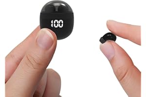 Xmenha Invisible Mini écouteurs Wireless Bluetooth sans Fil Bluetooth, Micro discrets et discrets pour Le Travail, Petits écouteurs, Invisibles pour Le Sommeil, écouteurs sans Fil IPX5 étanches