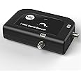 SLx TV Signal Booster Aerial Amplifier, 1 Way Signal Distribution Amplifier with F-Type Connections, 4G & 5G Filtering, Indoor TV Aerial, TV/FM/DAB, Variable Gain Control, Improved Energy Efficiency