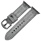 MAIKES Für Apple Watch Armband 44mm 42mm 38mm 40mm, Uhrenarmband Ersatzarmband für iWatch Series 4/3/2/1 (Band for Apple Watch 44mm, Grey+Black Buckle)