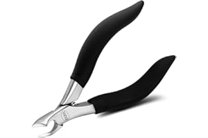 BEZOX Alicates Cortaúñas de Precisión para uñas Gruesas con Hongos o Incrustadas con Estuche de Metal