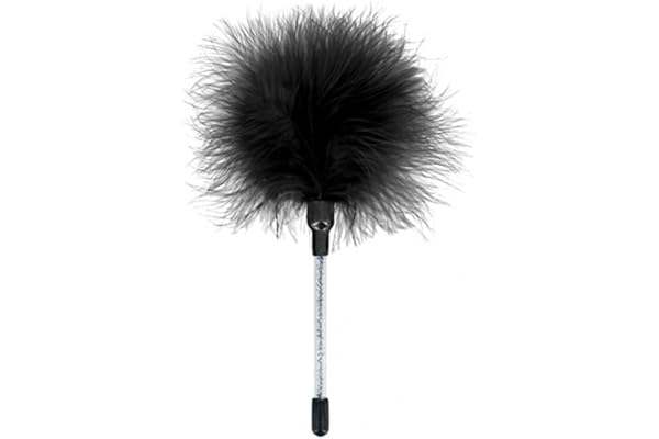Sweet Caress Mini Plumeau Noir de Caresse pour Préliminaire