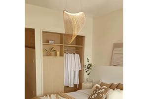 ENXING Suspension Luminaire LED Intérieur En Bois Nid D'oiseau Conception Lustre Réglable En Hauteur Festive Simple Lampe Chez L'habitant Thé Restaurant Café Étude Éclairage Rétro Plafonnier,Warm light