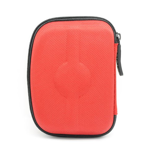 iProtect Nylon Schutzhülle für externe Festplatten 2,5 Zoll HDD Hard Case Tasche rot - 3